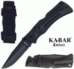 KA-BAR MULE Folder Black, sima pengével, 3050