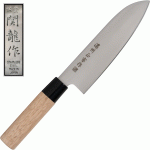 Japán konyhakés rozsdamentes pengével, Santoku, 20209