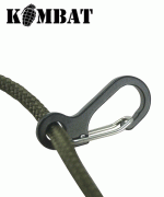 Kombat fém Paracord karabiner - fekete, 10 db