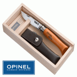 Opinel Plumier Carbon Steel, No.08,  fa díszdobozban, 000815