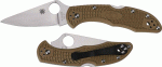 Spyderco Delica Flat Ground Brown, C11FPBN