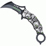 Zombie Dead karambit koponyás markolattal, 83950