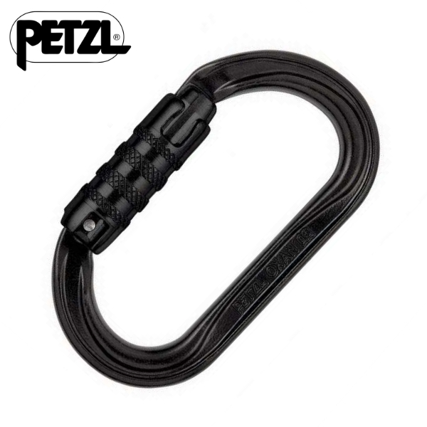 Petzl Oxan Black Triact-Lock bajonettzáras acélkarabiner, M72A TLN