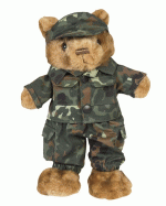 Kicsi Teddy plüssmaci terepruhában, flecktarn, 16428021