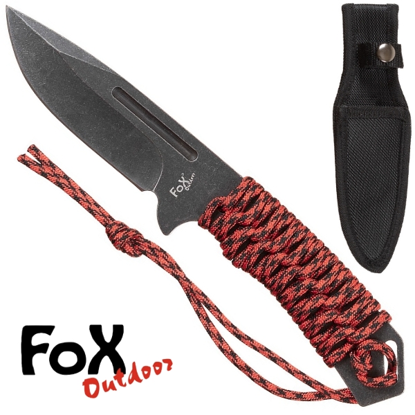 Fox Outdoor "Redrope" tőr parakord markolattal, nagy,  44486