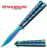 Magnum Balisong Rainbow pillangókés, 06EX401