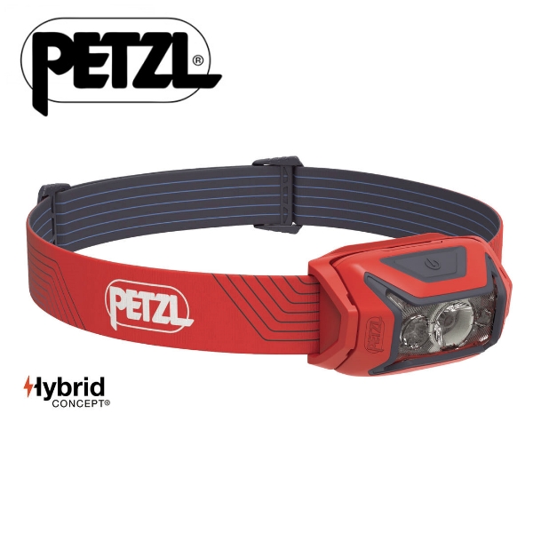 Petzl Actik® Hybrid fejlámpa, 450 lumen, Red, E063AA03