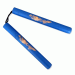 Szivacsos, gyakorló nunchaku zsinórral, kék, 8061