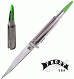 Frost Cutlery Bio Bullet gépágyú lőszer formájú zsebkés, F18801GR