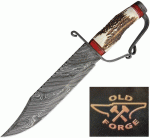 Old Forge Confederate Bowie Damascus, OF040