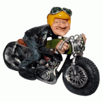 Funny World cafe racer motoros figura, 841-2365