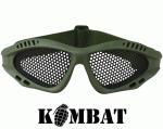 Kombat airsoft szemüveg, rácsos, olív