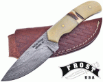 Frost Cutlery damaszk tőr csont/agancs markolattal, FVFD44SB