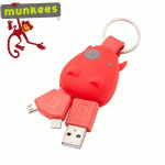 Munkees kulcstartó USB töltővel, 3700