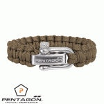 Pentagon paracord karkötő seklivel, coyote, K25043-03