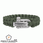 Pentagon paracord karkötő seklivel, olív, K25043-06CG