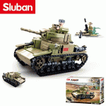 Sluban® második világháborús M13/40 olasz tank 2 in 1 építőjáték készlet, B0711