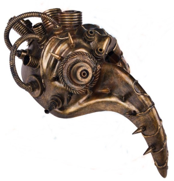 Steampunk Technobird csőrös maszk, 842-1601