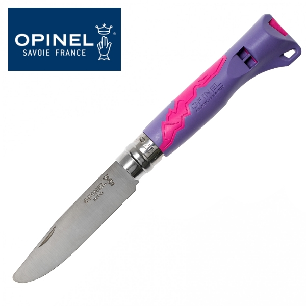 Opinel outdoor gyerek bicska síppal, lila, 002152