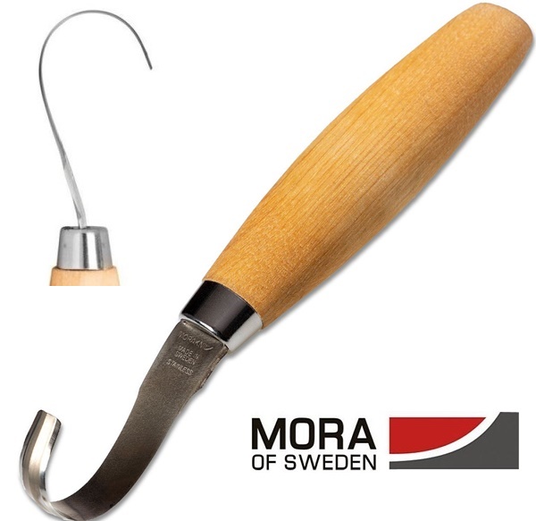 Mora Wood Carving Hook Knife 162 Double Edge (S), rozsdamentes, 13446