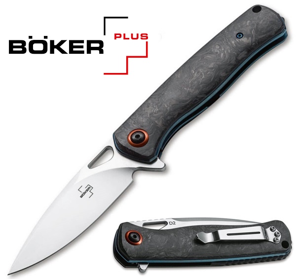 Böker Plus Nebula Carbon, D2 pengével, 01BO319