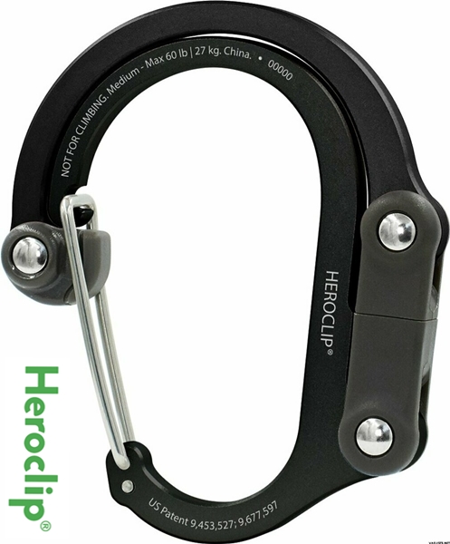 Heroclip Large Karabiner, 45 kg-os teherbírás