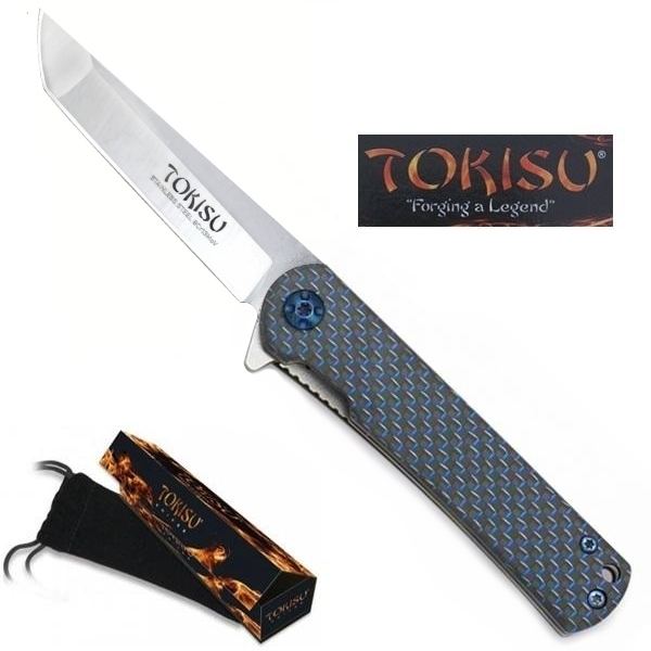 Tokisu Penknife Blue Carbon G-10, 18682