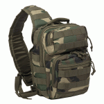 Mil-tec® One Strap Assault S/M keresztpántos Molle hátizsák, woodland, 14059120