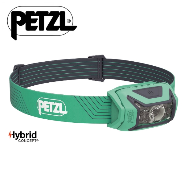 Petzl Actik® Hybrid fejlámpa, 450 lumen, Green, E063AA02