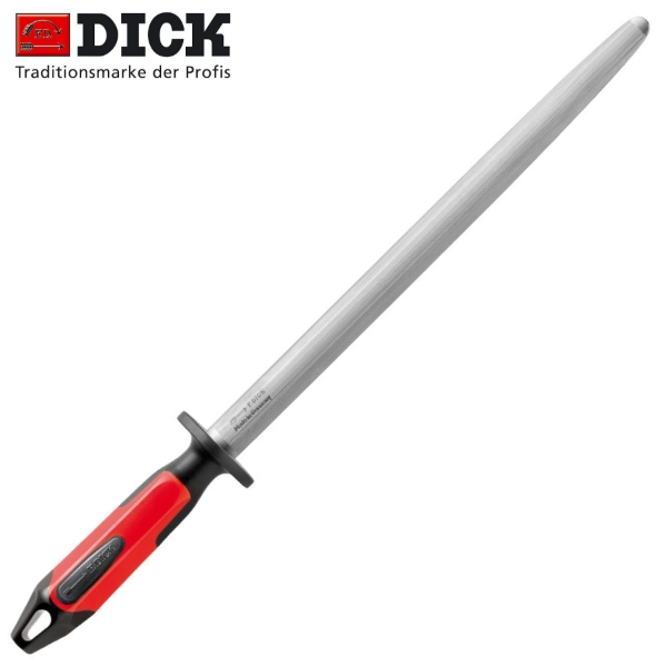 Dick fenőacél piros markolattal ovális, 30cm, 73173300-63