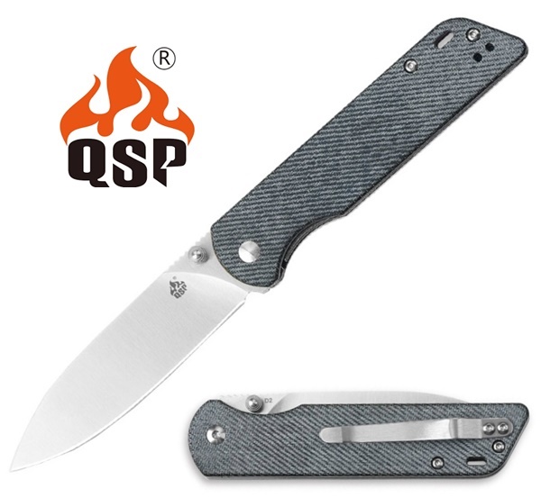 QSP Parrot Micarta D2, Denim Blue, QS102-F 