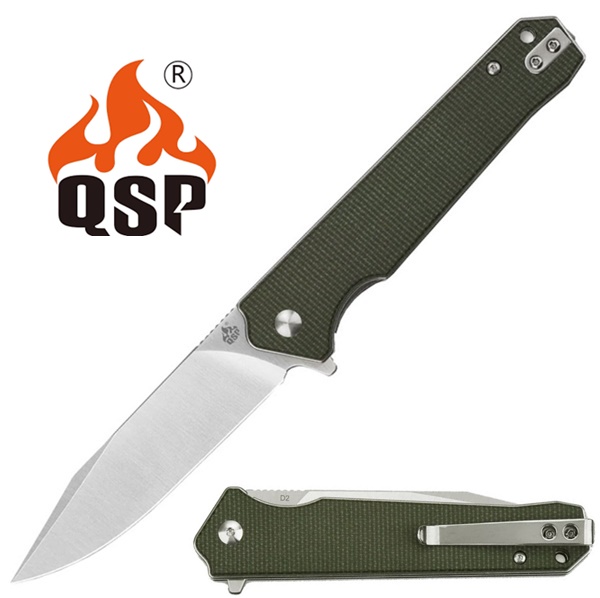 QSP Mamba V2 Micarta D2, Green, QS111-I1 