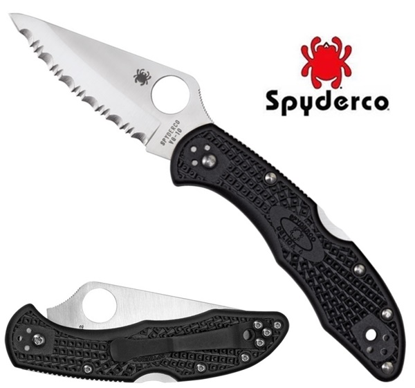 Spyderco Delica 4 FRN Black, recés penge, C11SBK