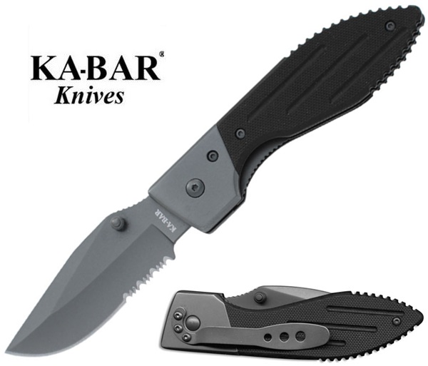 Ka-Bar Warthog Folder Drop Point Combo, 3073