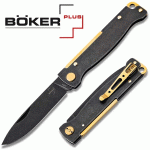 Böker Plus Atlas Black Stonewash Brass, 01BO859