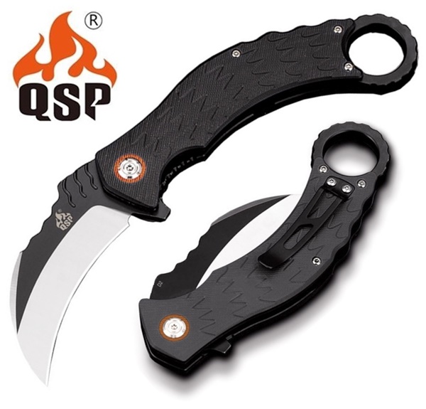 QSP Eagle Karambit D2, Black, QS120-B