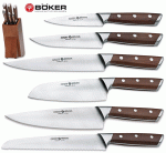 Böker Forge Wood késkészlet fa tartóval, 03BO517SET