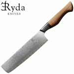 Ryda Knives Nakiri ST650 séf kés, damaszk acél, R-0704