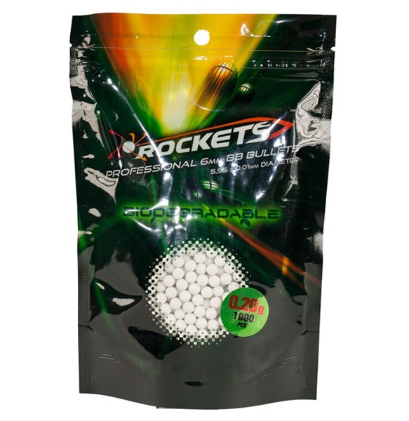 Rockets Professional bio airsoft lövedék, 0,20 g, 1000 db,  381637