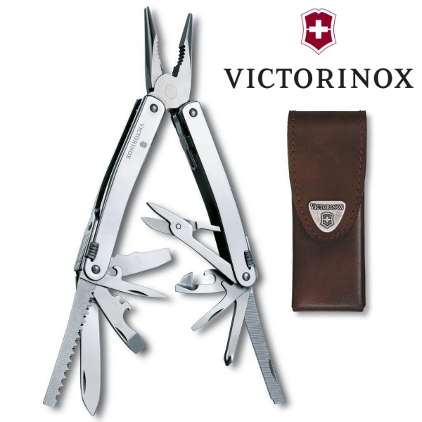 Victorinox SwissTool Spirit X multitool, többfunkciós szerszám | Bőrtok, 013.0224.L