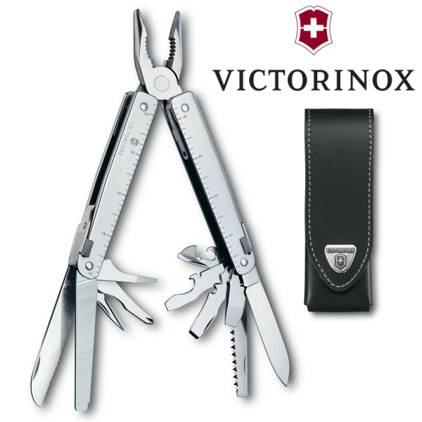 Victorinox SwissTool, multitool, többfunkciós szerszám | Bőrtok, 013.0323.L