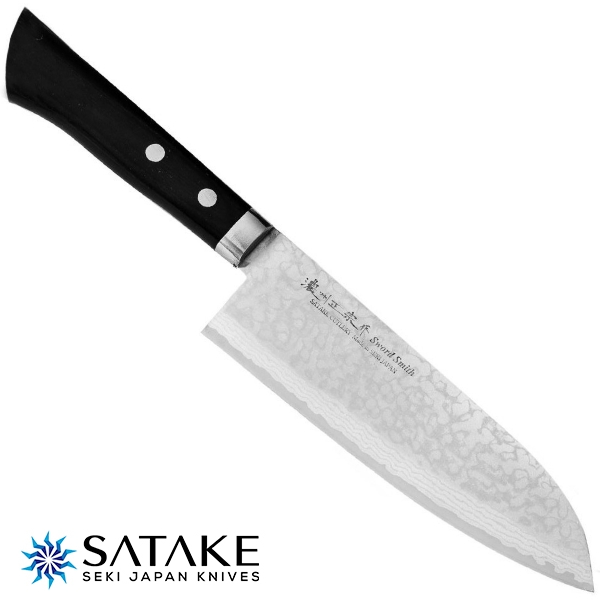 Satake Unique Sai japán damaszk Santoku kés 17cm, S-806-916