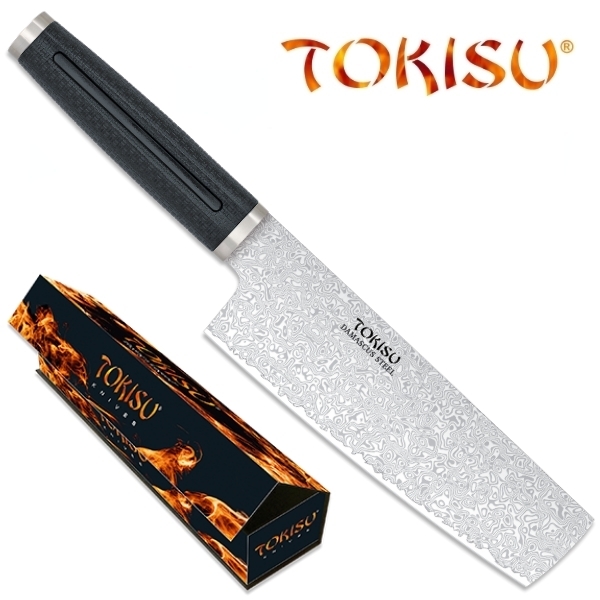 Tokisu Nakiri Rubber damaszk konyhakés, 18 cm, 17474