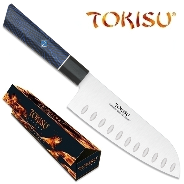 Tokisu Santoku Blue szakácskés, 23 cm, 17470 