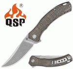 QSP Walrus Rough Micarta STW D2, Dark Brown, QS151-B1 