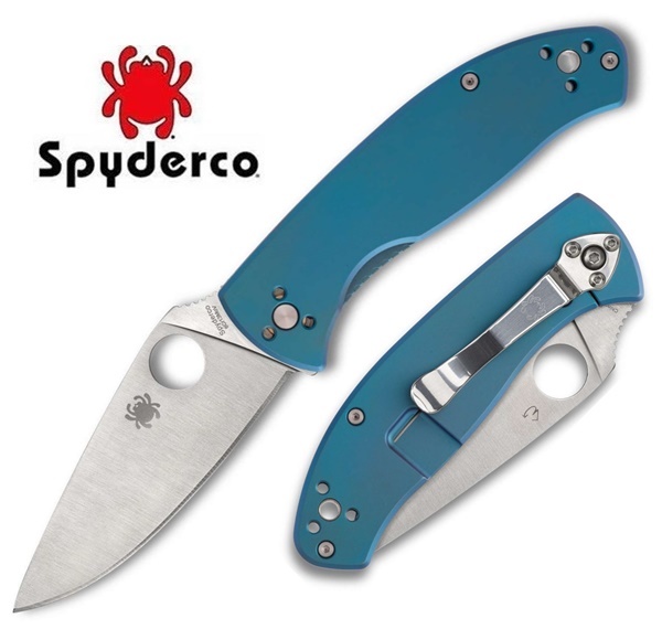 Spyderco Tenacious R.I.L. Blue Titanium, C122TIBLP