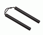 Szivacsos, gyakorló  nunchaku zsinórral, fekete, 39670