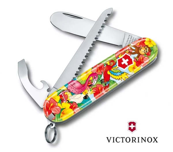 Victorinox "My First Victorinox" Animal Edition Parrot, papagájos gyerekkés, 0.2373.E3