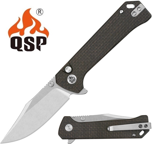 QSP Grebe STW Dark Brown Micarta, QS147-A1 