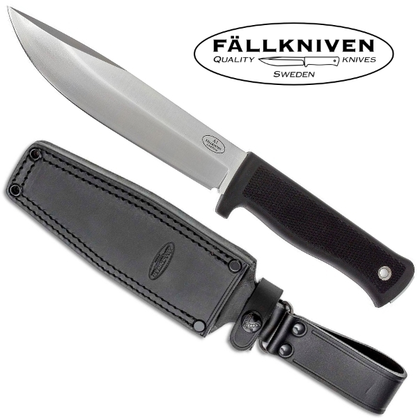 Fallkniven A1, bőr tokkal